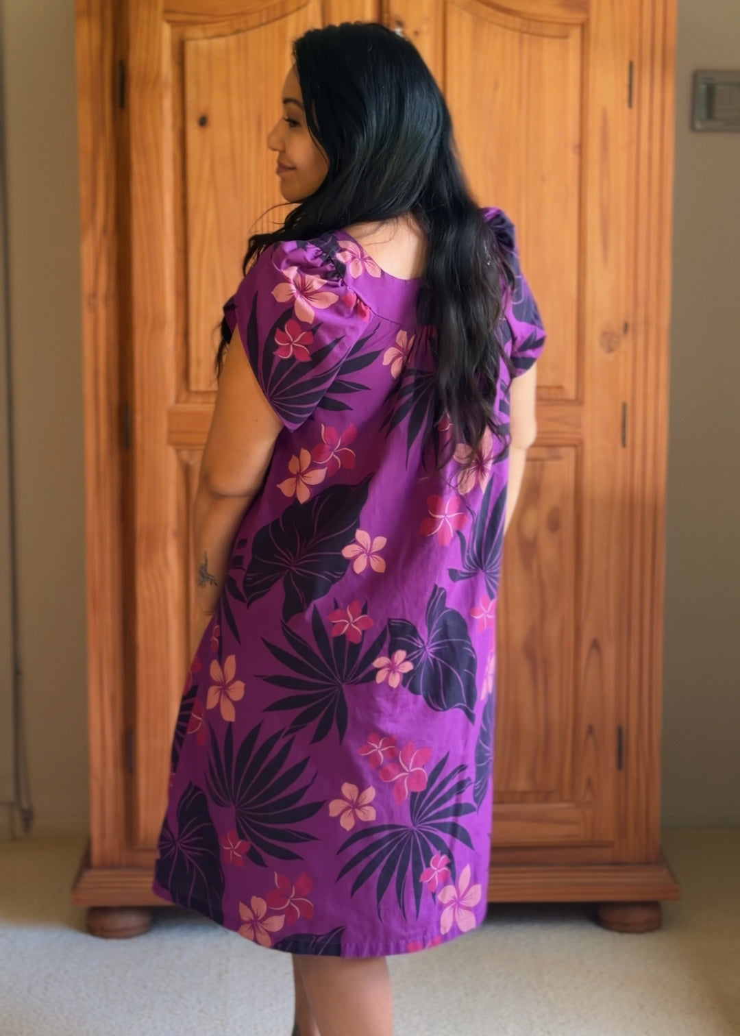 Blue Hawaii Purple Plumeria Shorty Mu&